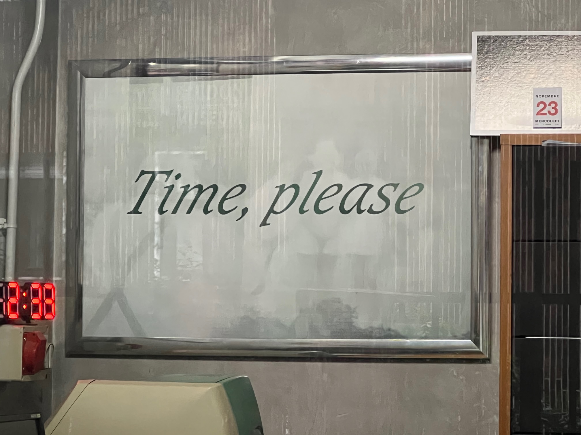 Time, please